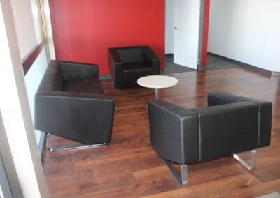 Cube sofa 3 seater lounge, Cube single seater lounge, Rapidline circular coffee table